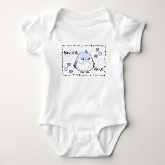 Body Para Bebé Alma Dulce - Pájaro Azul Kawaii Adorable
