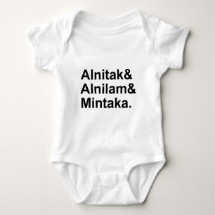 Body Para Bebé Alnitak Alnilam Mintaka  3 Estrellas del Cinturón 