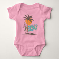 Aloha Beach Hula Chica Hawaii Retro Hawái