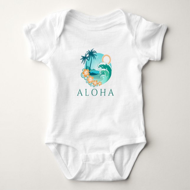 Body Para Bebé Aloha Tropical (Anverso)