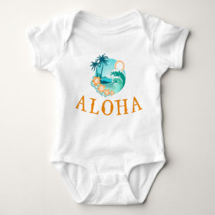 Body Para Bebé Aloha Tropical Tee
