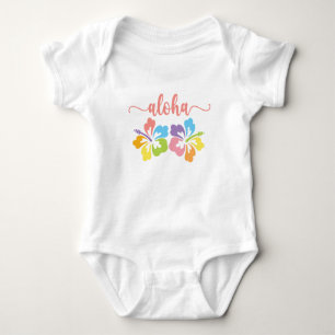 Body Para Bebé Aloha Verano Pastel 
