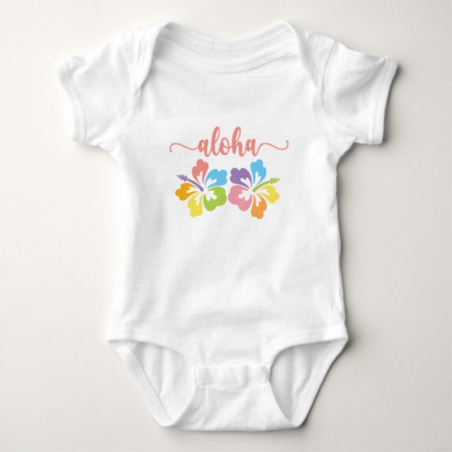 Body Para Bebé Aloha Verano Pastel  (Anverso)