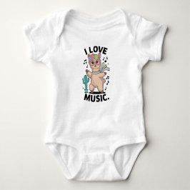 Body Para Bebé Alpaca love music