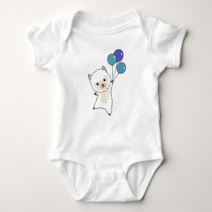 Body Para Bebé Alpaca Mosca Con Globos Animales Dulces Para