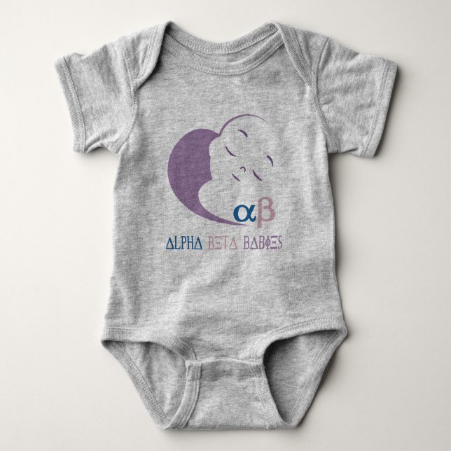 Body Para Bebé Alpha Beta Baby Logo Onsie Baby Bodysuit (Anverso)