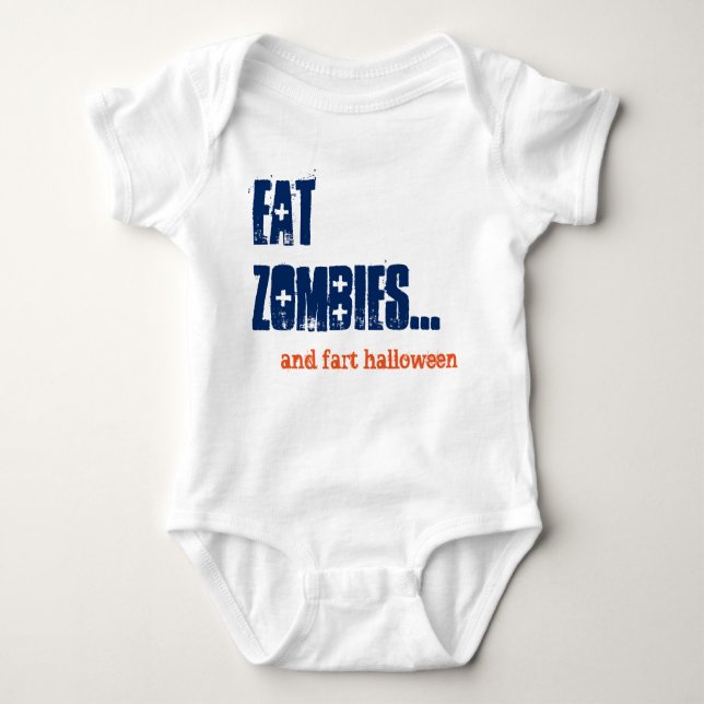 Body Para Bebé Alt Funny Baby Eat Zombies Halloween Baby Grow (Anverso)