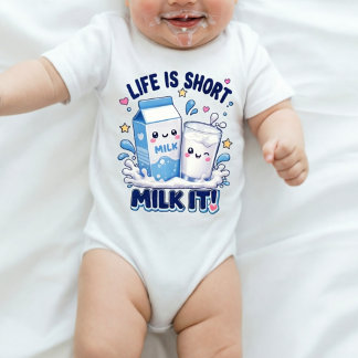 Body Para Bebé Amante de la Leche Adorable
