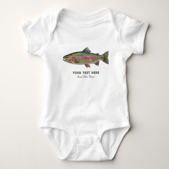 Body Para Bebé Amante de la Pesca Personalizado – Diseño de Pesca (Anverso)