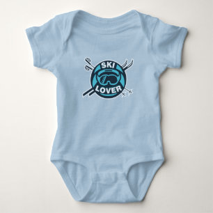 Body Para Bebé Amante del esquí Novedad de deportes de invierno