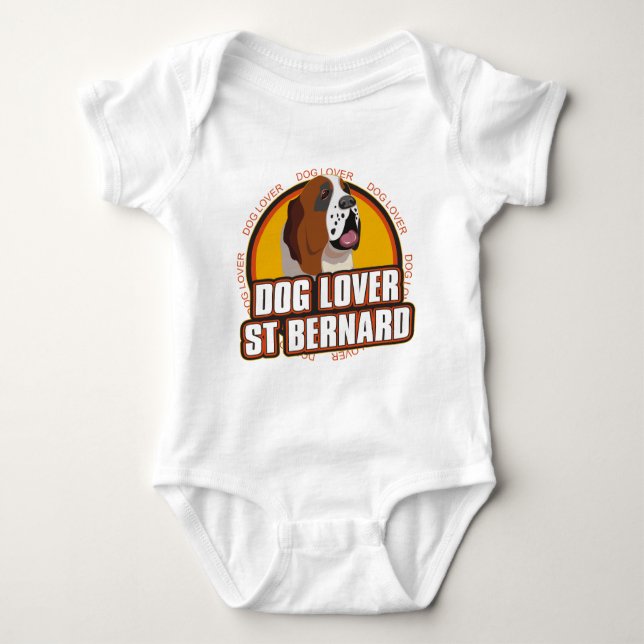 Body Para Bebé Amante del perro de St Bernard (Anverso)