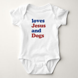Body Para Bebé Amar a Jesús y a los perros un regalo para el bebé