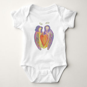 Body Para Bebé Amar a los Guardianes Angels Heart Art Baby Bodysu