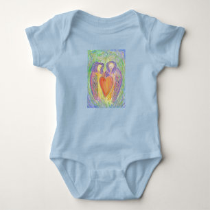 Body Para Bebé Amar a los Guardianes Angels Heart Art Baby Bodysu