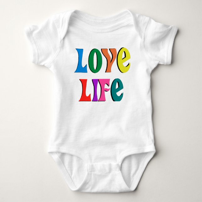 Body Para Bebé AMAR LA VIDA ~ mensaje cristiano personalizable (Anverso)