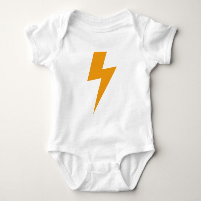 Body Para Bebé Amarillo Energía Trueno Impreso (Anverso)