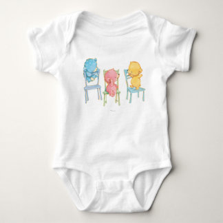Body Para Bebé Amarillo, rosado, y azul refiere sillas