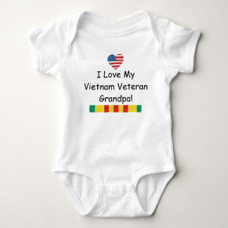 Body Para Bebé Ame mi mono del abuelo del veterano de Vietnam