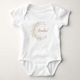 Body Para Bebé Amelia Custom Name Baby Bodysuit - Elegant Celesti