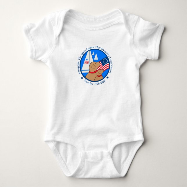 Body Para Bebé America 250 Annapolis Edition Baby Short Sleeve (Anverso)