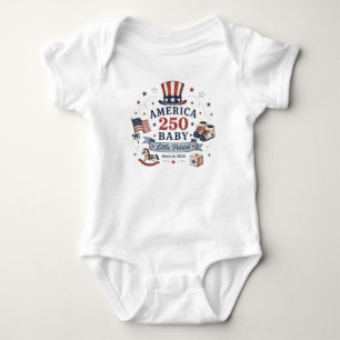 Body Para Bebé América 250 Bebé / Pequeño Patriota