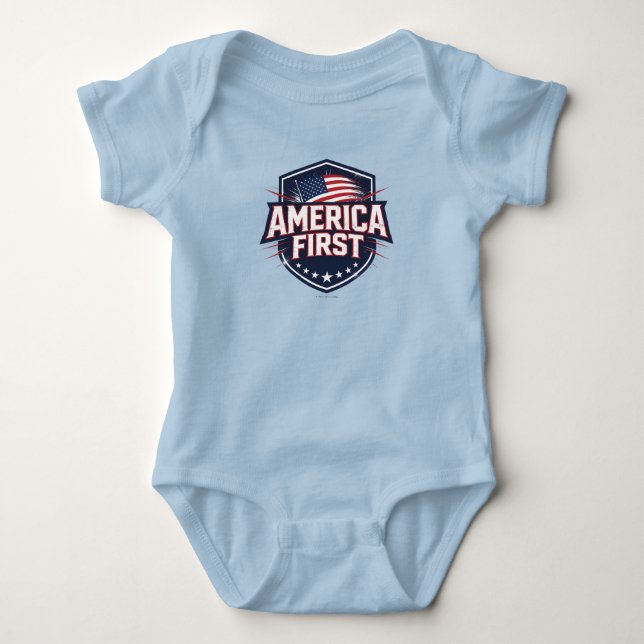 Body Para Bebé America First - T-Shirt (Anverso)