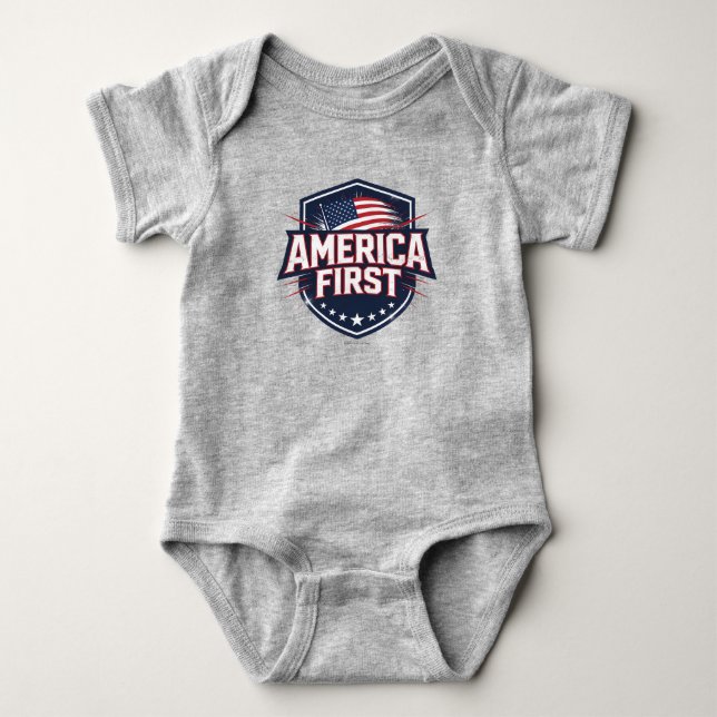 Body Para Bebé America First - T-Shirt (Anverso)