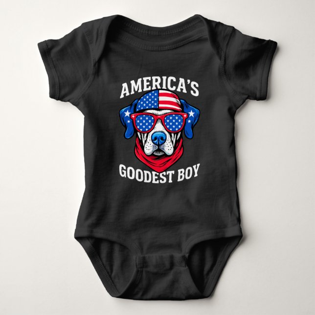 Body Para Bebé America’s Goodest Boy Dog (Anverso)
