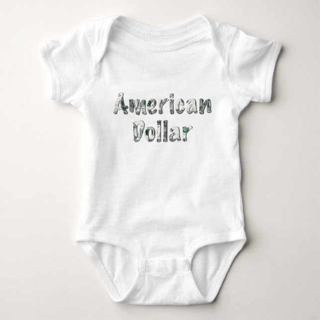 Body Para Bebé American Dollar Money Typography – Cute Baby (Anverso)