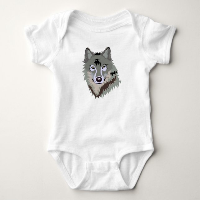 Body Para Bebé American gray wolf (Anverso)