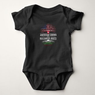 Body Para Bebé American Grown Bulgarian Roots Flag
