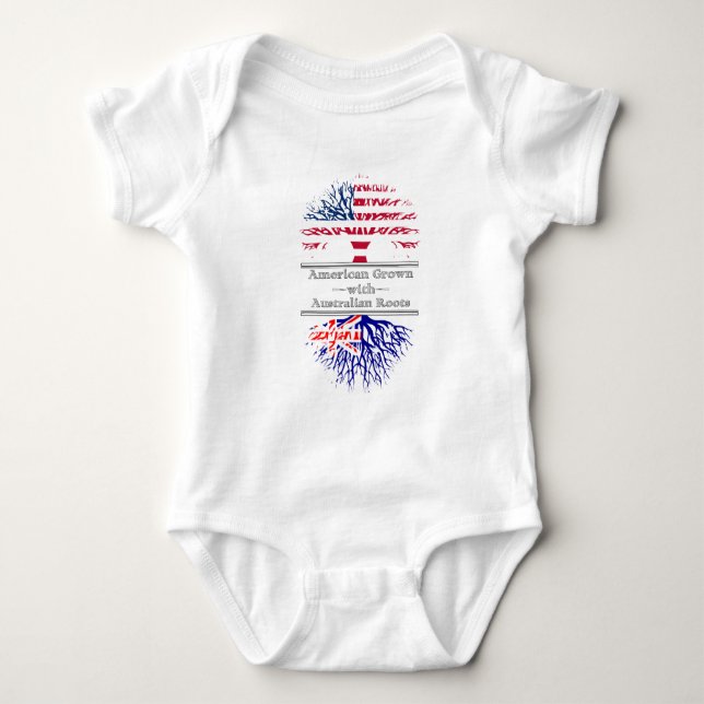 Body Para Bebé American Grown With Australian Roots Great Gift (Anverso)