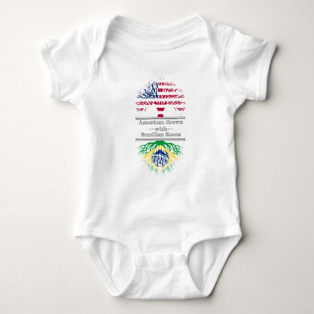 Body Para Bebé American Grown With Brazilian Roots Great Gift (Anverso)