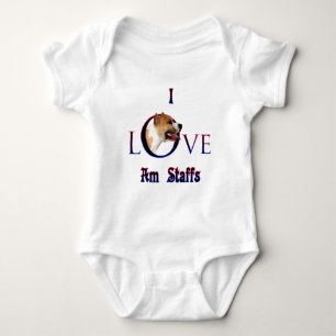 Body Para Bebé American Staffordshire Terrier I Love