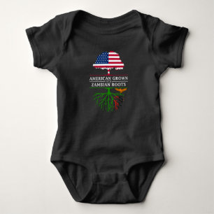 Body Para Bebé Americano crecido con diseño zambiano   de Zambia