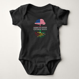 Body Para Bebé Americano crecido con el diseño de Guyana   de la