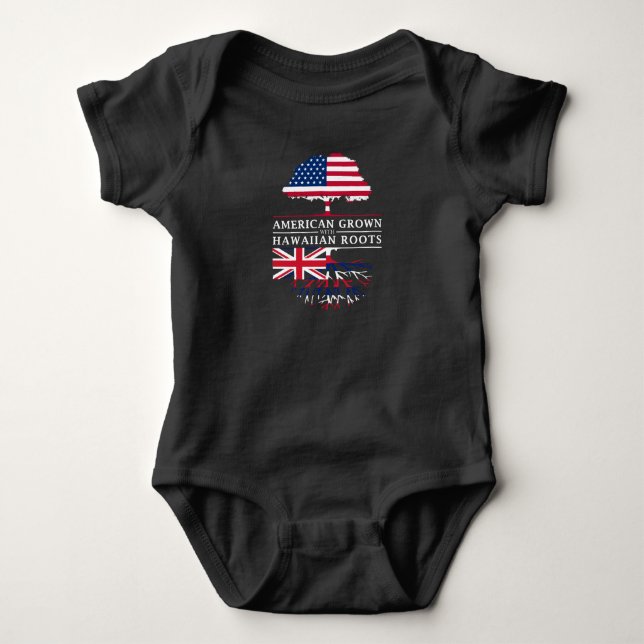 Body Para Bebé Americano crecido con el diseño de Hawaii   de las (Anverso)