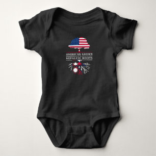 Body Para Bebé Americano crecido con el diseño de Nepal   de las