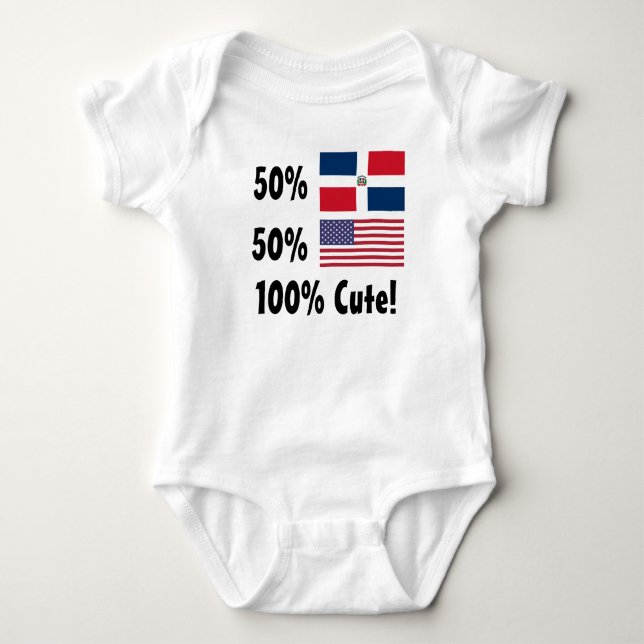 Body Para Bebé Americano del Dominican el 50% del 50% el 100% (Anverso)