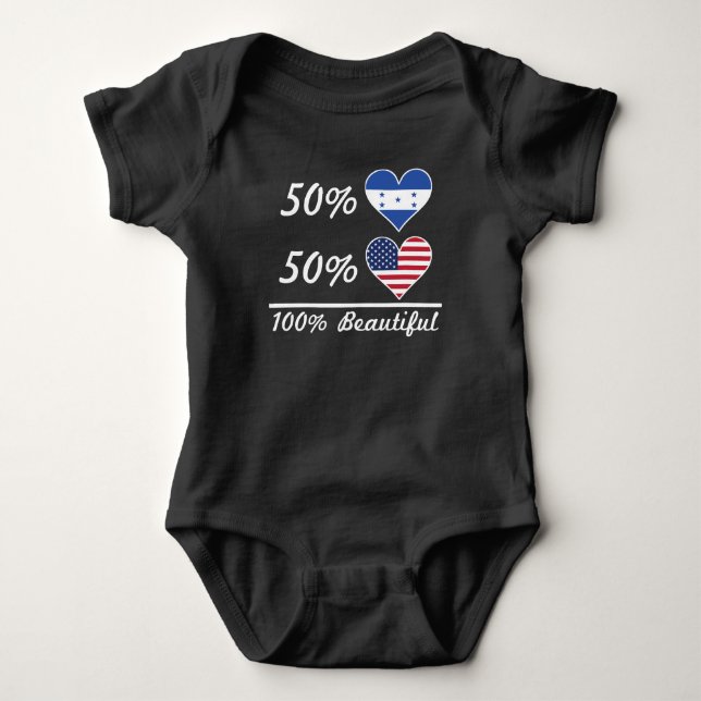 Body Para Bebé Americano del Honduran el 50% del 50% el 100% (Anverso)