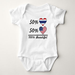 Body Para Bebé Americano tailandés del 50% el 50% el 100% hermoso