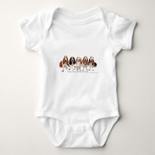 Body Para Bebé Amigos de Basset Hound para siempre