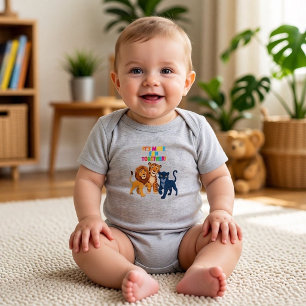 Body Para Bebé Amigos Divertidos de Safari Es Más Divertido Junto