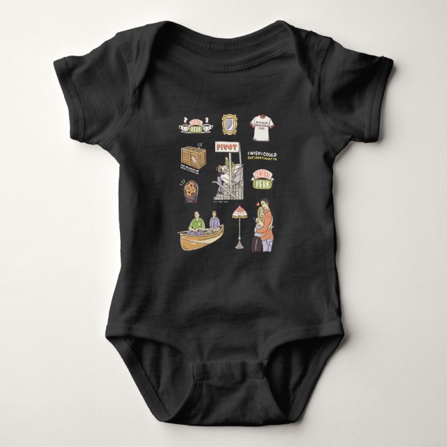 Body Para Bebé AMIGOS™ | Iconos Personalizados 2 (Anverso)