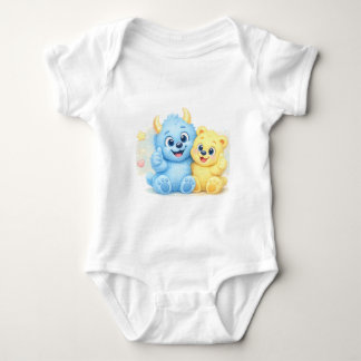 Body Para Bebé Amigos Pequeños Monstruos Dulce Dúo Pastel