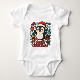 Body Para Bebé AMITA - Merry Christmas Penguin