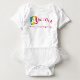 Body Para Bebé Amitola unisex arco iris nombre bebé