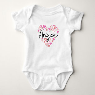 Body Para Bebé Amo a Ariyah - corazones para Ariyah