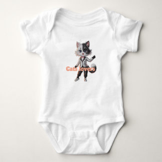 Body Para Bebé Amo a los gatos