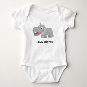 Body Para Bebé Amo a los hipopótamos